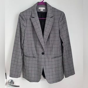 H&M plaid blazer